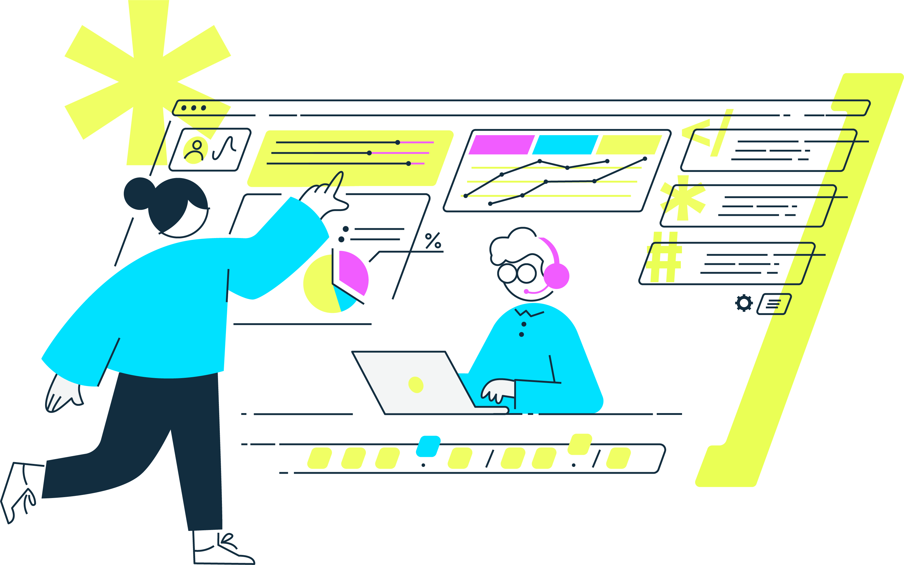 Operations Automation and Transparency Dashboard illustration